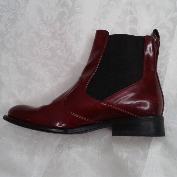 Bourgeois Boheme Women's Vegan Grace Chelsea Boot Red EU Size 39 / US 8.5 - Picture 8 of 16